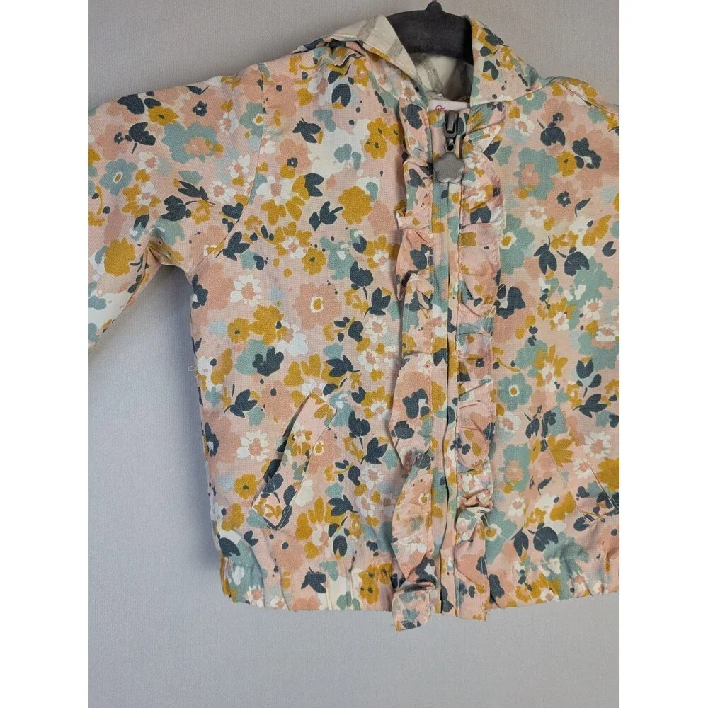 Tommy Bahama Coat Baby Girl 18 Months Pink Floral Zip Lightweight Jacket 18m